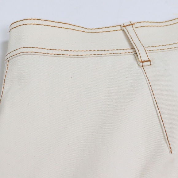Lafayette 148 Women's Size 16 Stretch Twill Wide Leg Crop Pants Pockets Cream - Picture 6 of 13